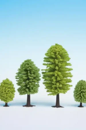 10 arbres miniatures 5-9 cm 1 87, 1 120 - Noch 26901 Certifié