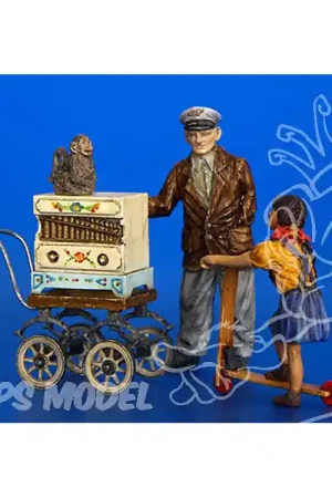 Plus Model 291 Personnages Orgue de barbarie + 2 Personnages et 1 singe 1/35 Achetez Aujourd'hui