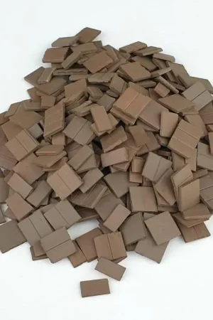 300 tuiles marrons 11x6x1.5mm - Accessoires maquettes céramique - Aedes Expédié Aujourd'hui