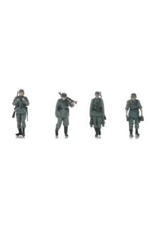 Infanterie de la Wehrmacht en marche vers la ligne de front, lot de 6 - Artitec 5870062 - HO 1/87 Prix Réduit