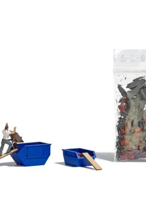 Offre Limitée Scénette "Ouvrier remplissant les bennes" - Busch 8281 - N 1/160