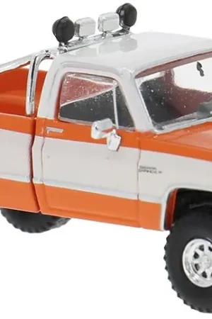 *SOLDES* - 4X4 PICKUP GMC SIERRA GRANDE ORANGE ET BLANC 1981 Populaire