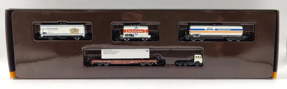 *SOLDES* - COFFRET DE 5 ELEMENTS WAGONS COUVERTS + CITERNES + CAMION Achetez Aujourd'hui