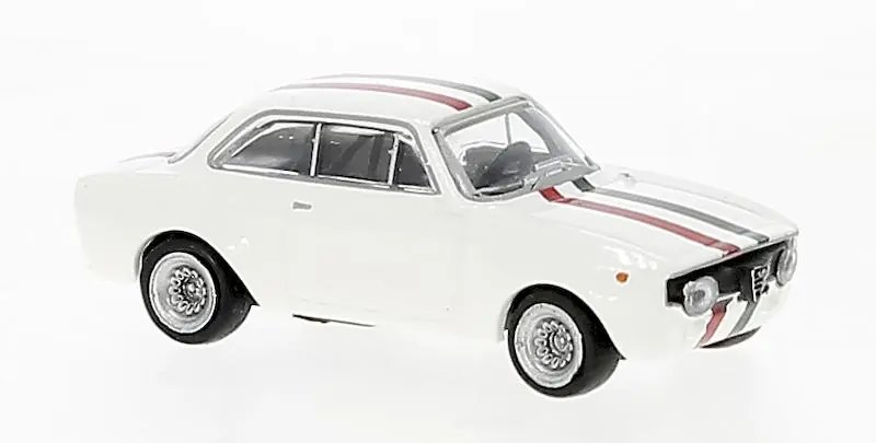 *SOLDES* - ALFA ROMEO GIULIA GTA 1300 2 PORTES BLANCHE ITALIA BANDES Authentique