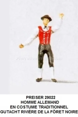 *SOLDES* - HOMME ALLEMAND EN COSTUME TRADITIONNEL &amp;quot;GUTACHT RIVIÈRE DE LA FÔRET NOIRE&amp;quot; Top Vente