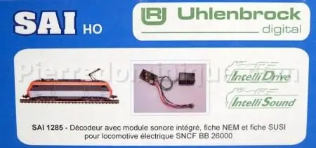 *SOLDES* - DECODEUR AVEC MODULE SONORE INTEGRE FICHE NEM ET FICHE SUSI POUR LOCOMOTIVE DIESEL BB 26000 SNCF Populaire