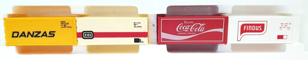 *SOLDES* - ENSEMBLE DE 4 CONTENEURS DANZAS / DB / COCA COLA / FINDUS Bon Plan