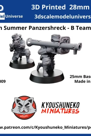 3d Scale Model Universe 28F009 Finnish WW2 Summer Panzershreck - B Team (2 Figures / 25 mm Base) Meilleur Choix