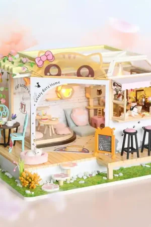 Achat Immédiat Puzzle 3D Maison miniature CAT COFFEE GARDEN