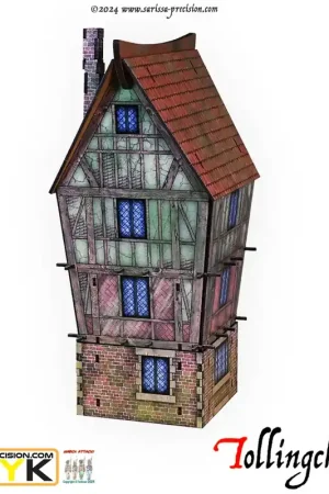 Achat Immédiat Sarissa Precision Bâtiment Prépeint Cheap Side House - Tollingchester 28mm │ Ref. TCH003