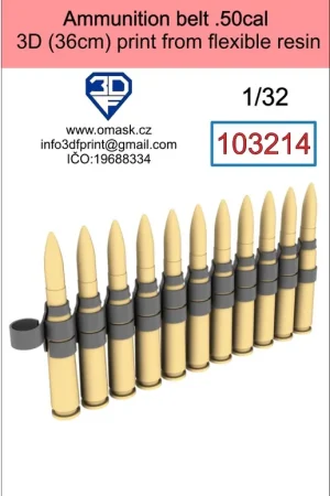 3DF 103214 Ammunition Belt .50 cal (3D-Printed) Acheter Direct